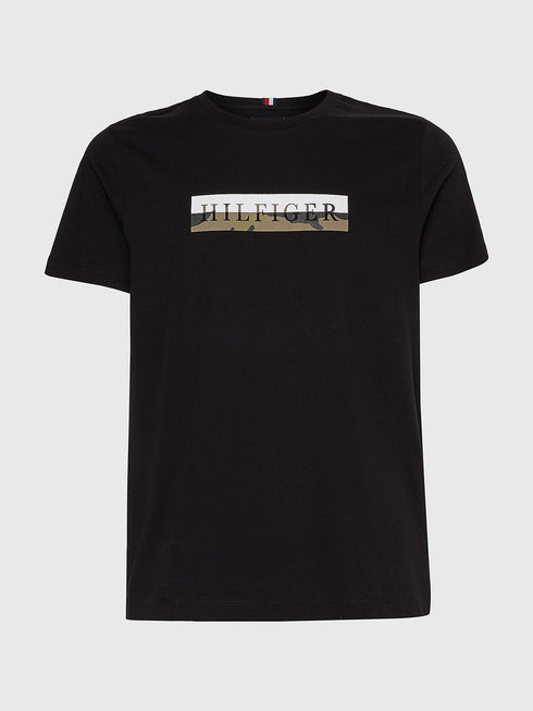 T-shirt Uomo con inserto camouflage Nero TOMMY HILFIGER- Francavilla Moda